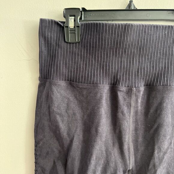 Ododos Butt Lifting High Waist Biker Legging Shorts XL-2XL Navy Blue Textured - Picture 5 of 7